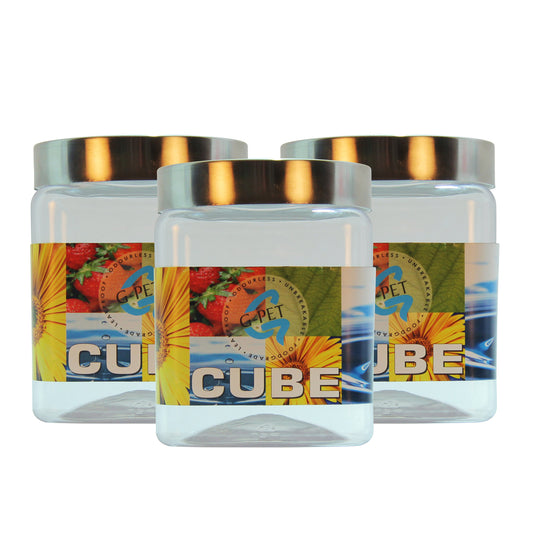 Cube Pet Container (3, 1000ML)