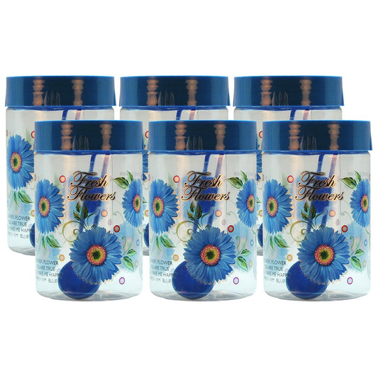 Plastic Jar Set, 450ml, 6-Pieces, Blue