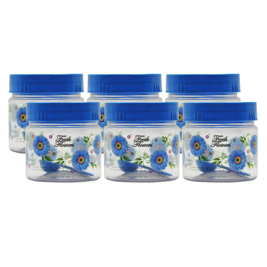 G-PET Plastic Jar Set, 200ml, 6-Pieces, Blue