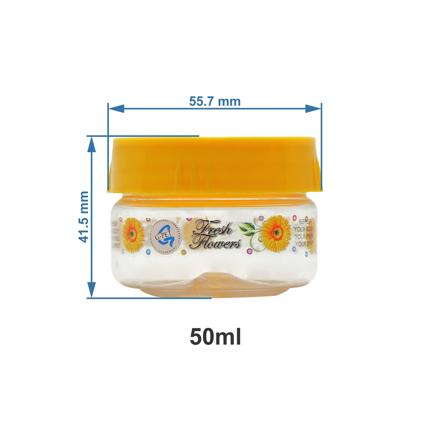 Print Magic Container - Pack of 13 -  450 ml, 250 ml, 150 ml, 50 ml Plastic Grocery Container, Yellow